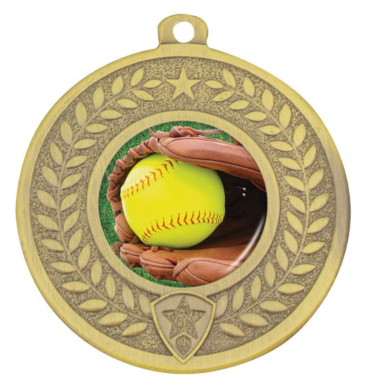 DMC752G Distinction Softball Medal Gold