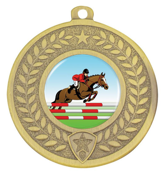 DMK101G Distinction Show Jumping Medal Gold 5cm