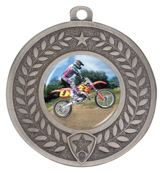 DMK117S Distinction Motorcross Medal Silver 5cm