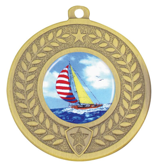 DMK147G Distinction Sailing Medal Gold 5cm