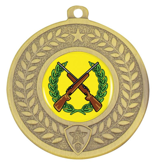 DMK154G Distinction Rifles Medal Gold 5cm