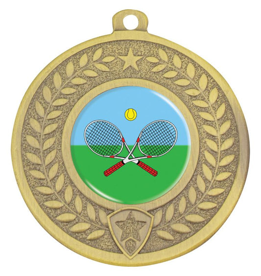 DMK172G Distinction Cross Racquets Medal Gold 5cm