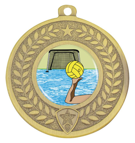 DMK180G Distinction Water Polo Medal Gold 5cm