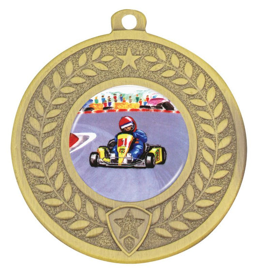 DMK37G Distinction Go Kart Medal Gold 5cm