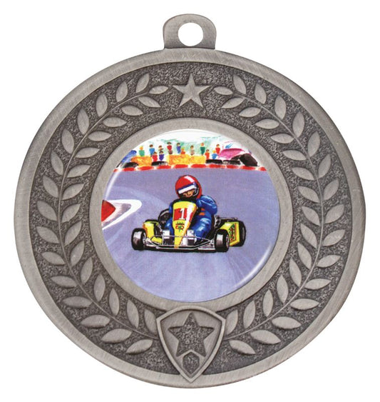 DMK37S Distinction Go Kart Medal Silver 5cm
