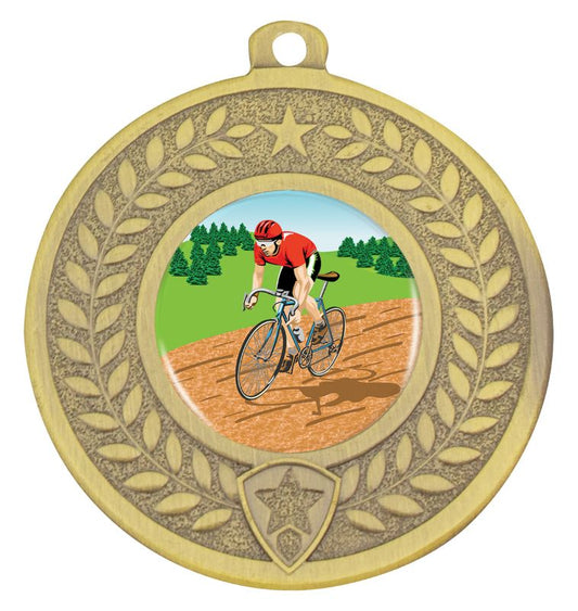 DMK55G Distinction Road Race Medal Gold 5cm