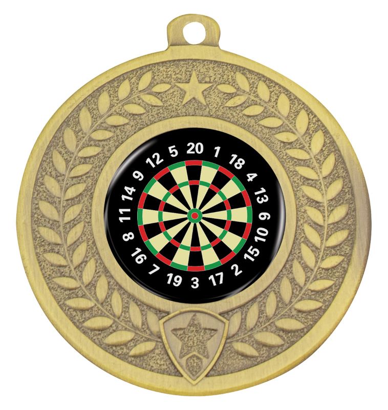 DMK66G Distinction Dartboard Medal Gold 5cm