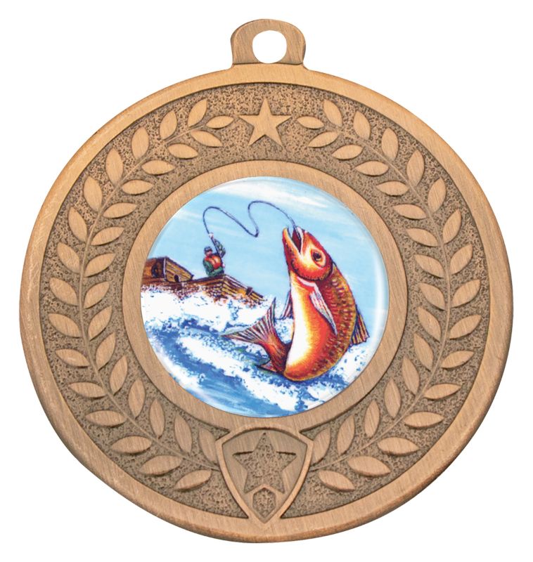 DMK77B Distinction Fishing Medal Bronze 5cm