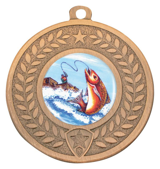 DMK77B Distinction Fishing Medal Bronze 5cm