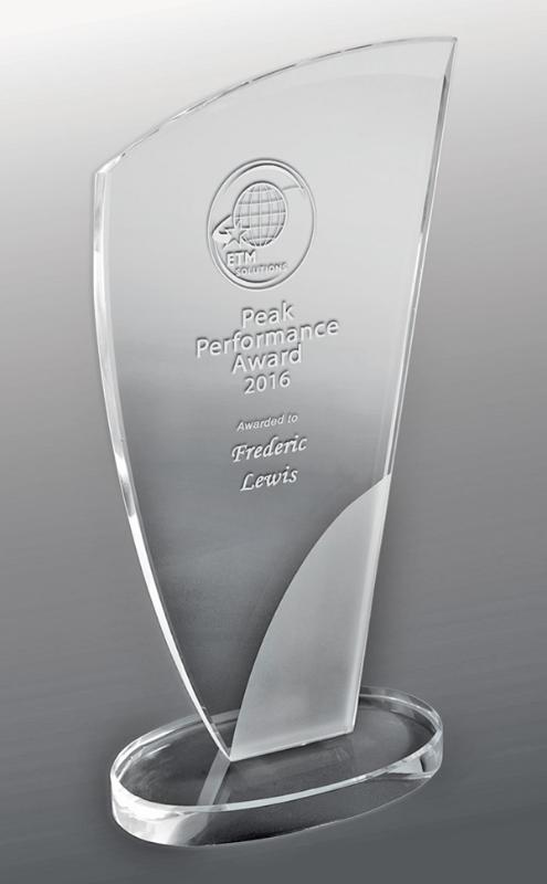 DSGA04B Designer Sandblasted Glass - Wedge 19.5cm