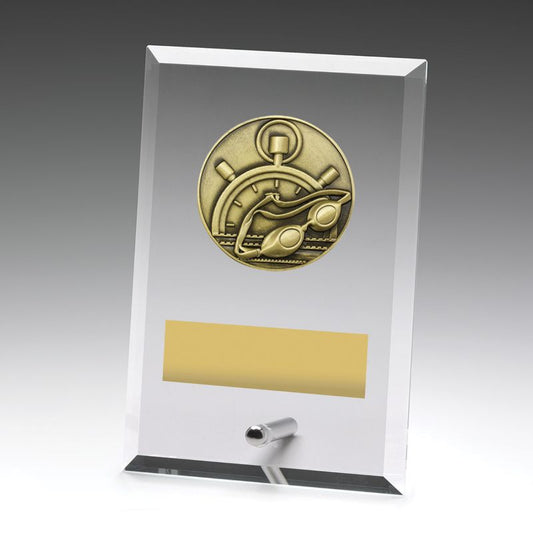 DY102A Glass Plaque Swim 150mm
