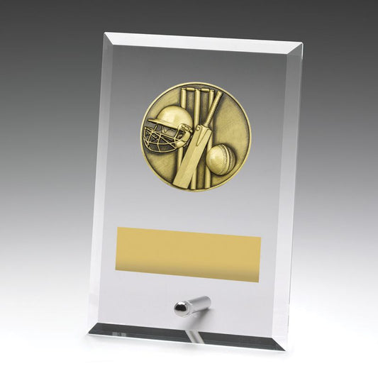 DY140A Glass Plaque Cricket 150mm