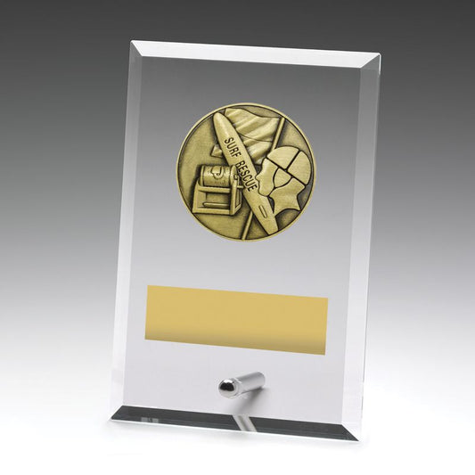 DY158A Glass Plaque Lifesaving 150mm