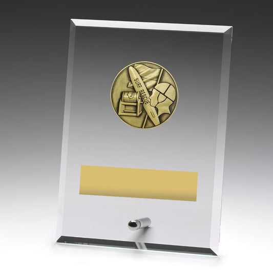 DY158B Glass Plaque Lifesaving 175mm