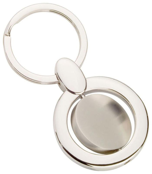 E1273 Swivel silver plated keyring 3.6cm