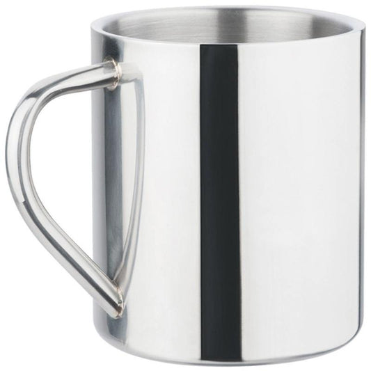 E4031 Polished stainless steel mug 10.2cm