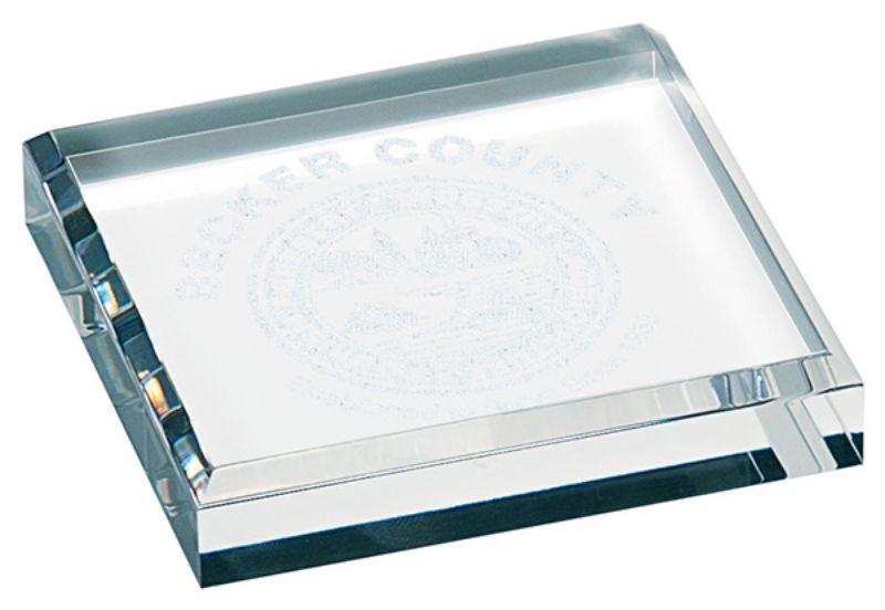 EAC044 Acrylic paperweight 9.4cm