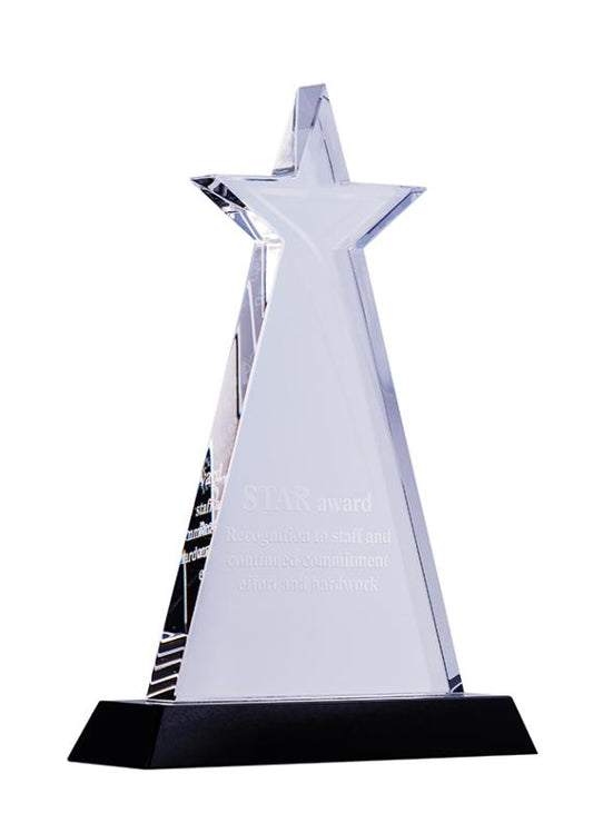 EBONY4 Black and Clear Crystal - Star 23cm