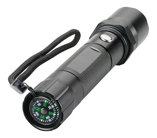 ETK1005 Aluminium Trekk torch with compass 14cm
