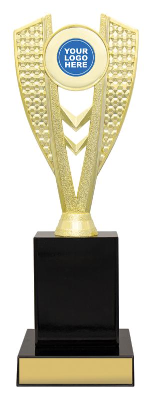 F4029 Football Gloss Black Column 24cm