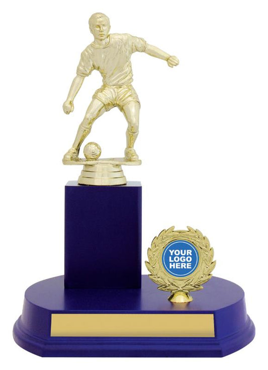 F4106 Football Offset Column - Blue 23.5cm