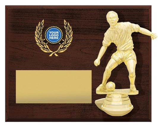 F4156 Football Podium Plaque - Landscape 20cm