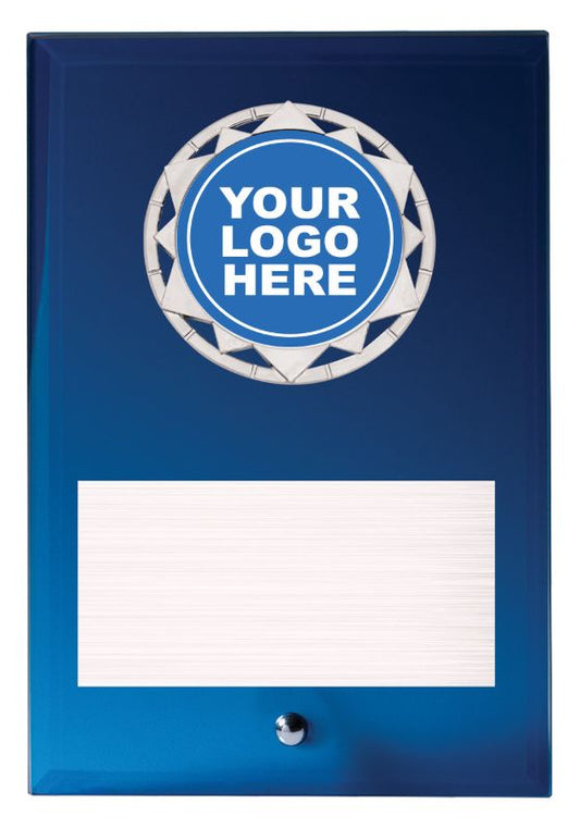 GA13B Star Blue Glass Plaque 17.5cm