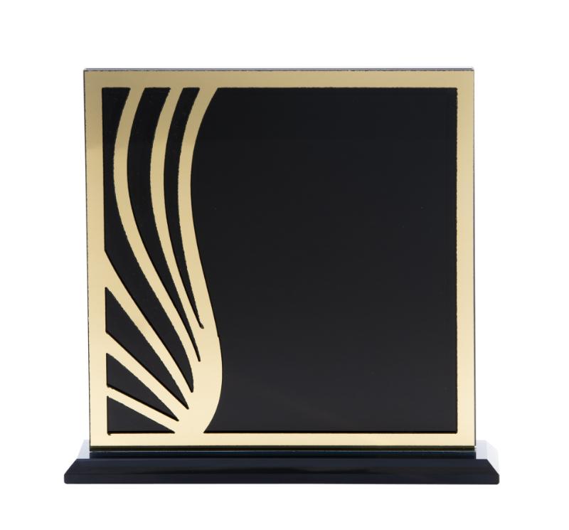 GABG02A Black Laser Glass with Acrylic 16cm