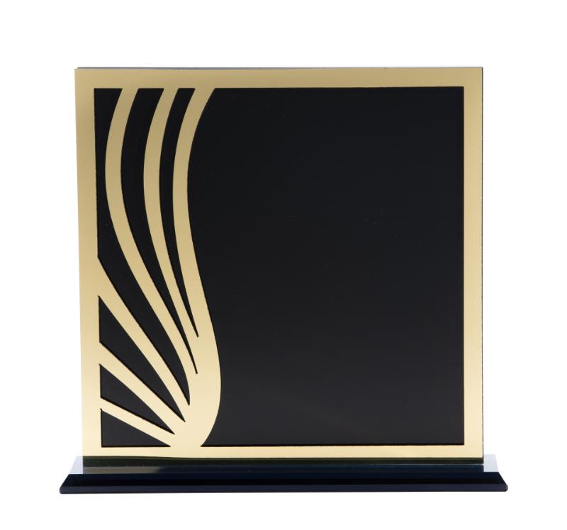 GABG02B Black Laser Glass with Acrylic 20cm