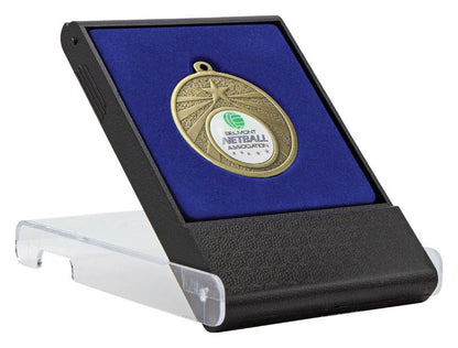 H165 Medal Box for 50mm Medal - Clear Cover 13cm