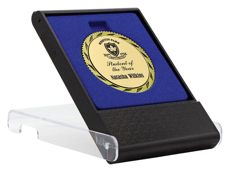 H166 Medal Box for 60mm Medal - Clear Cover 13cm
