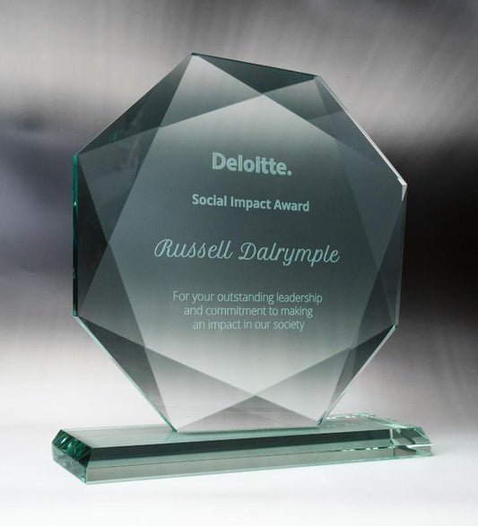 JADE5C Jade Glass-Octagon 21.5cm