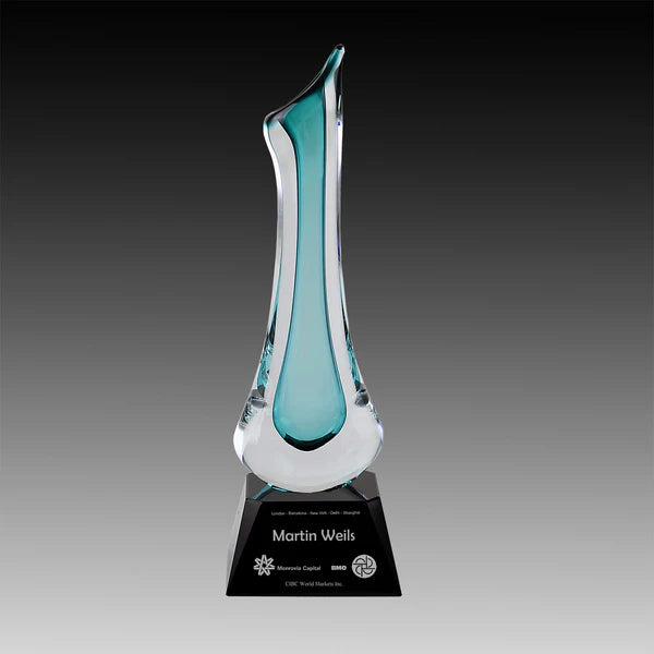 Crystal Vase Turquoise
