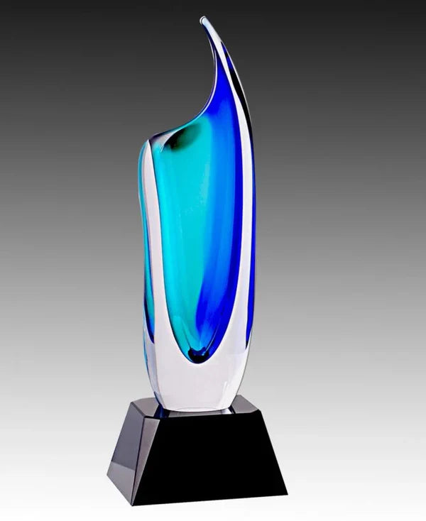 Crystal vase Blue & Turquoise