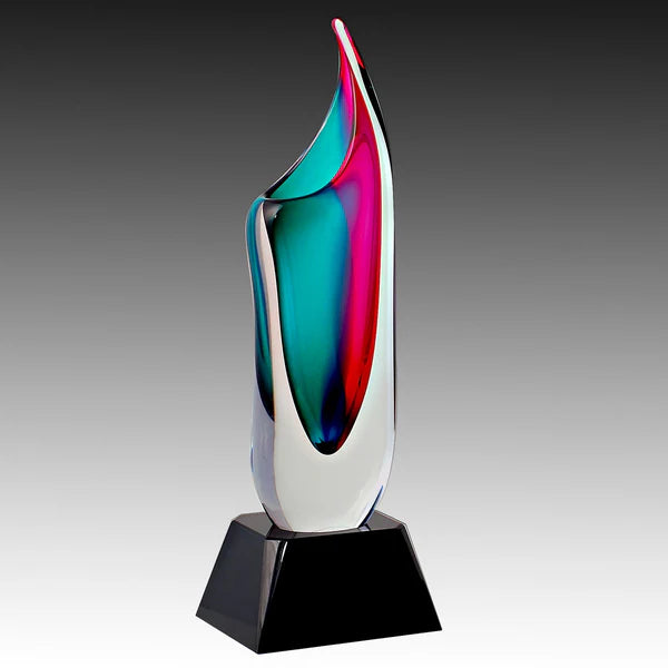 Crystal Vase Pink & Turquoise