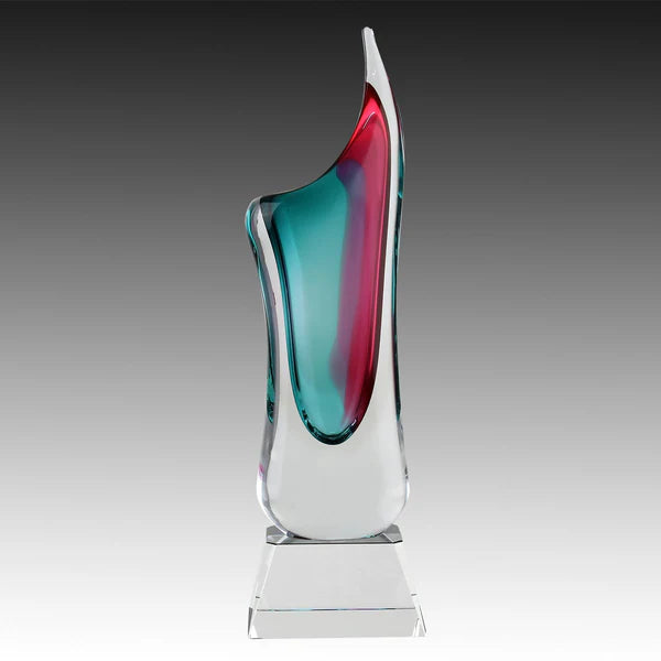 Crystal Vase Pink & Turquoise
