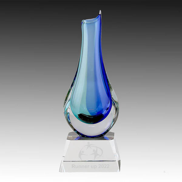 Crystal Vase Blue & Turquoise