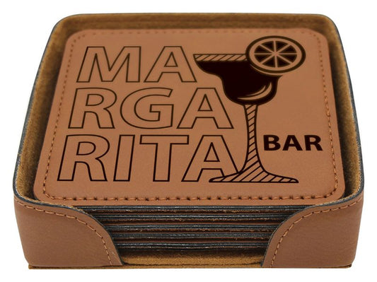 LE205 Leatherette Coaster Set x 6