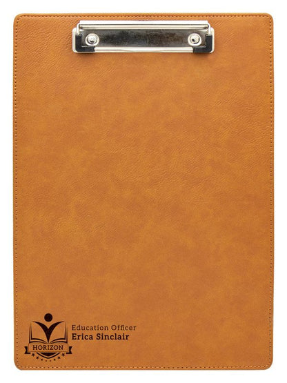 LE553 Leatherette Clipboard Rawhide - Double Sided