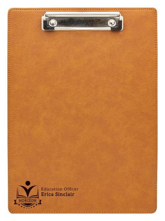 LE553 Leatherette Clipboard Rawhide - Double Sided