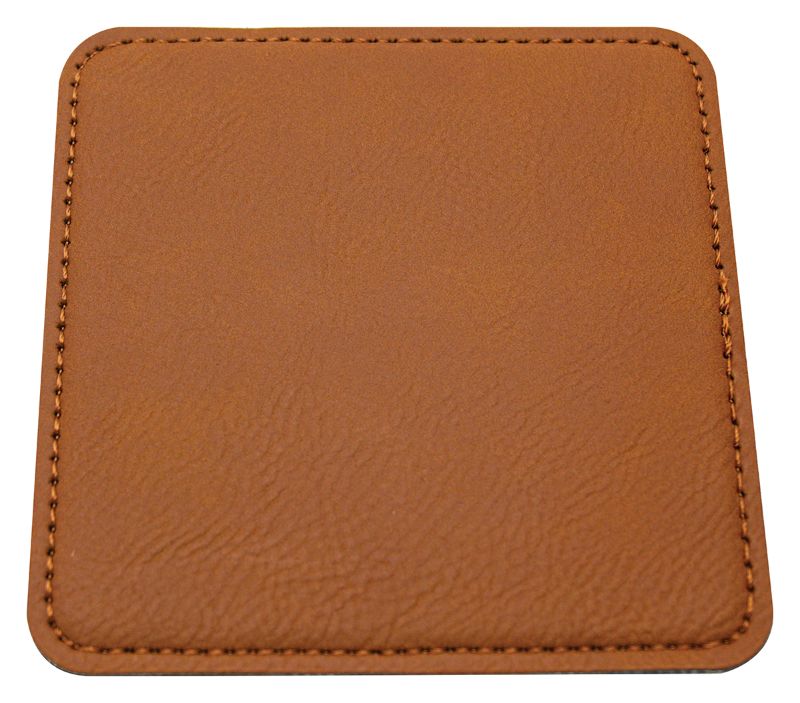 LEC21 Leatherette Coaster Rawhide