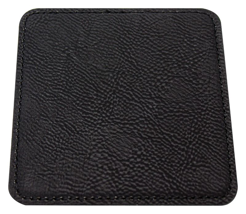 LEC27 Leatherette Coaster Black