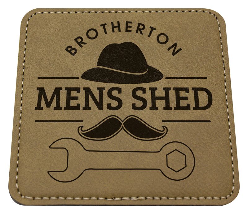 LEC28 Leatherette Coaster Khaki