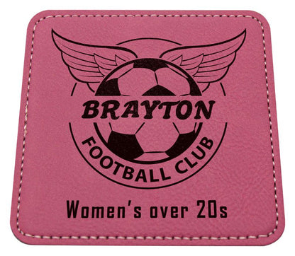 LEC29 Leatherette Coaster Pink