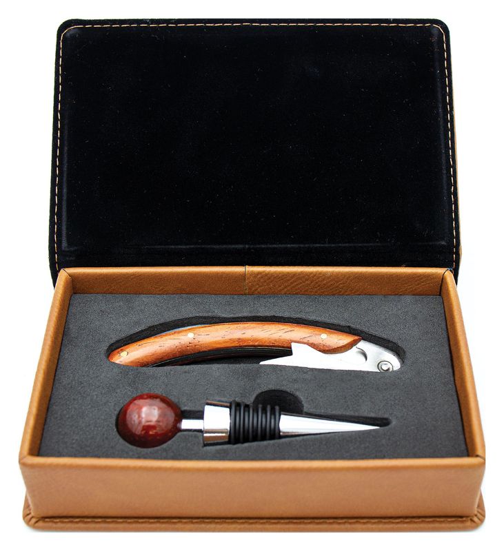 LEX121 Bottle Opener & Stopper Gift Set