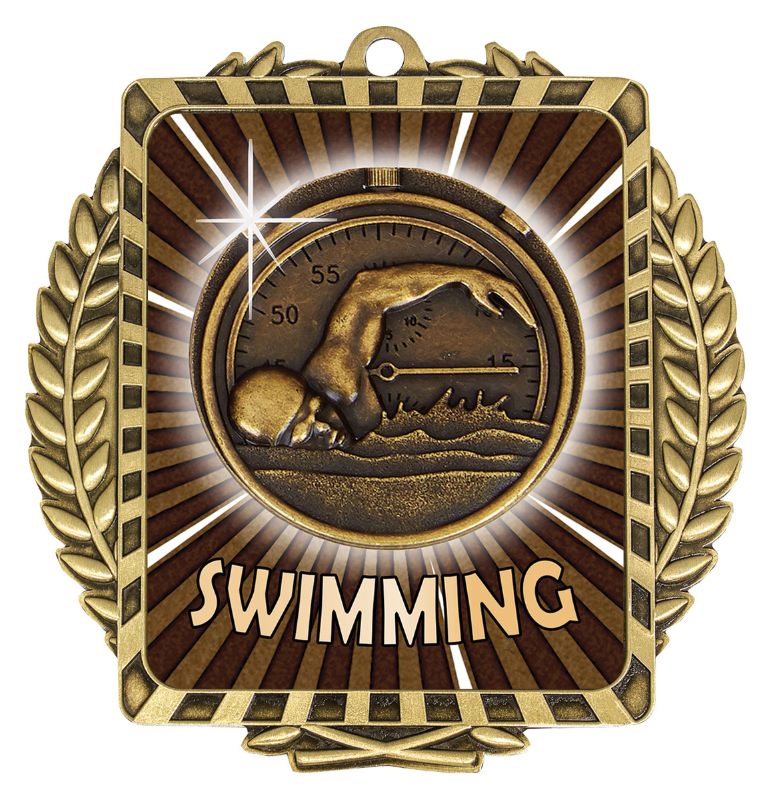 LWM002G Lynx Wreath Swimming Gold