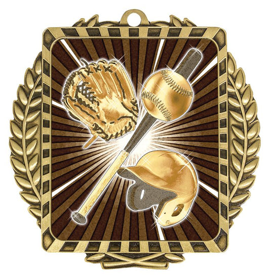 LWM033G Lynx Wreath Baseball Gold