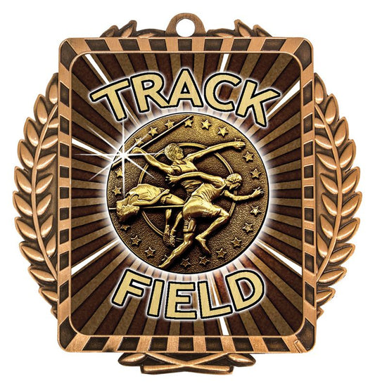 LWM041B Lynx Wreath Track & Field Bronze