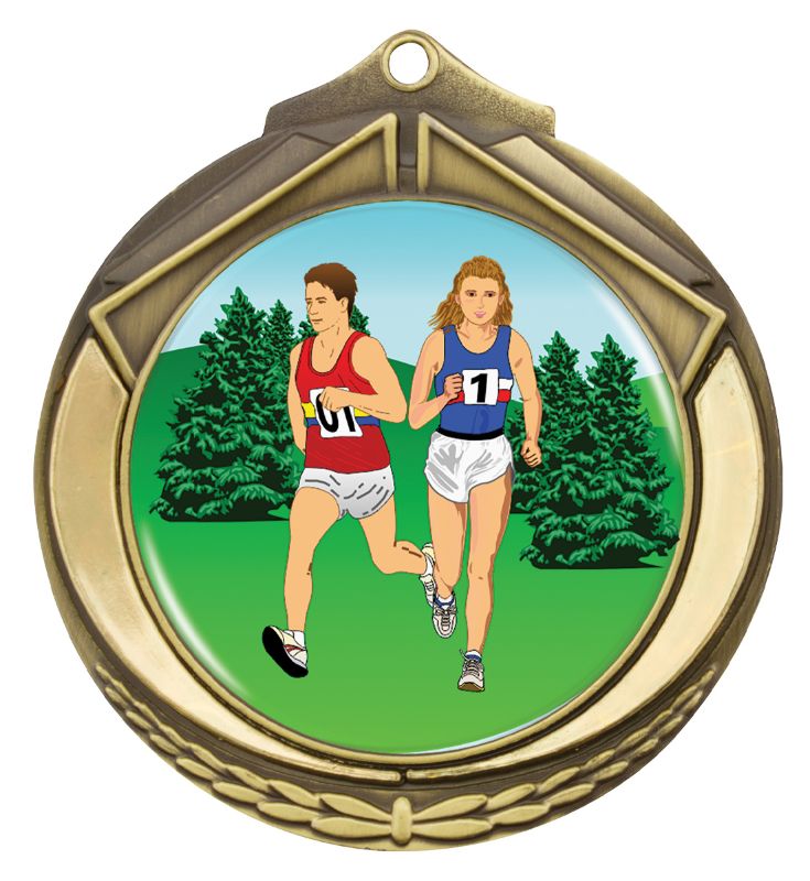 M432G-K18 Shield Medal Running Gold