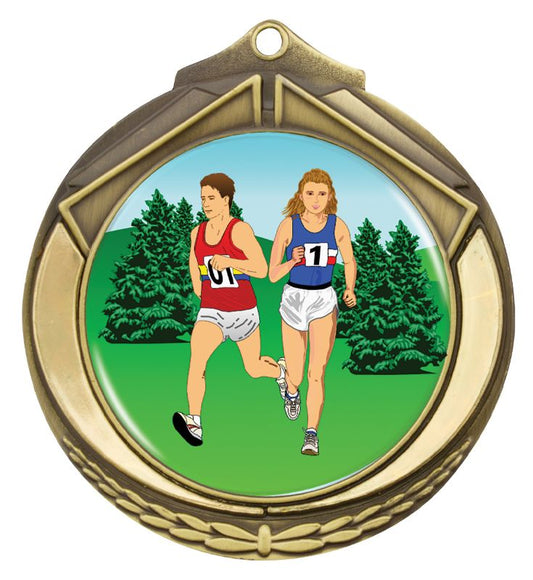 M432G-K18 Shield Medal Running Gold